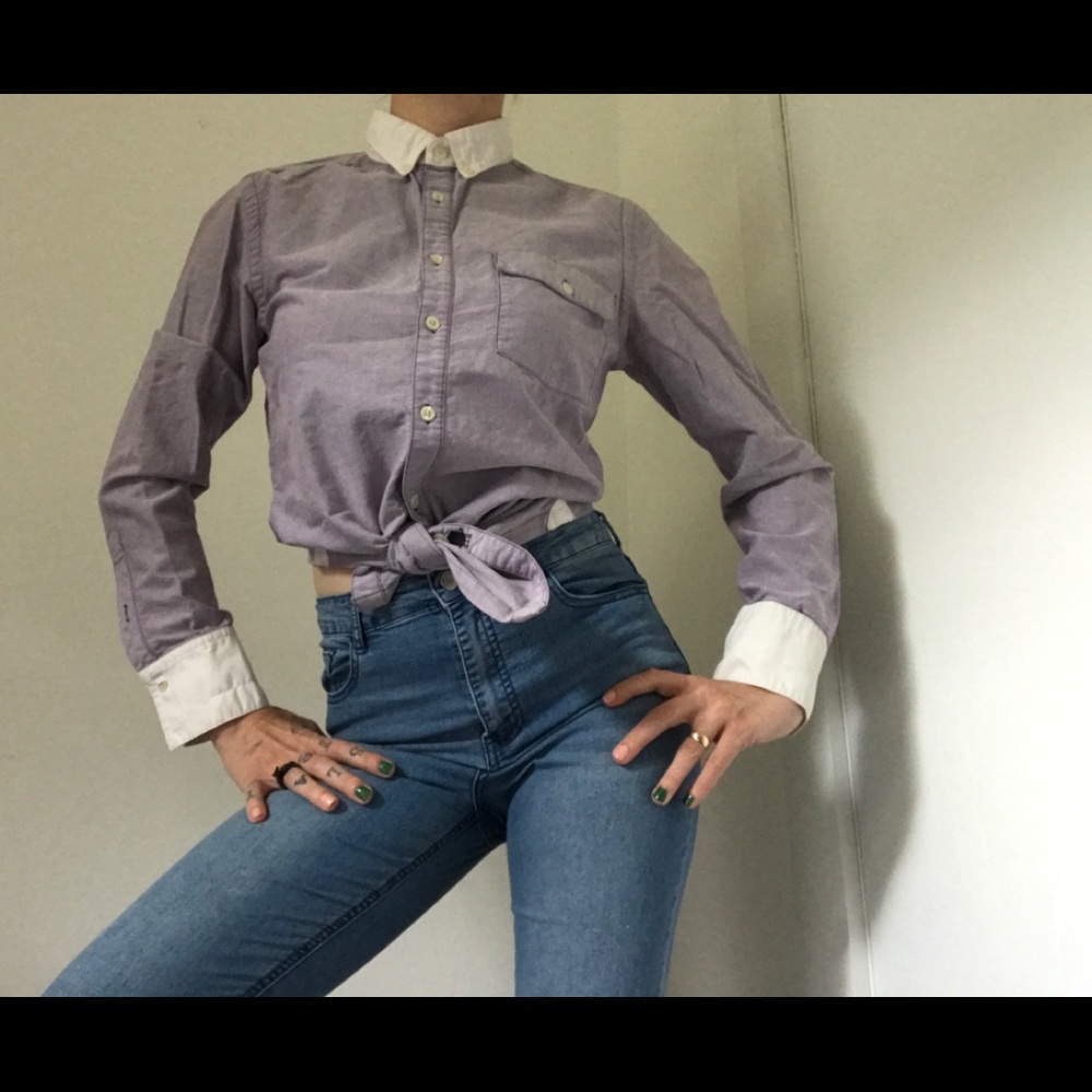 Brooklyn Industries Oxford Lavender Button Shirt - Picture 3 of 15